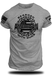 Bearded American W/ Guns - Tee | Grit Gear Apparel 