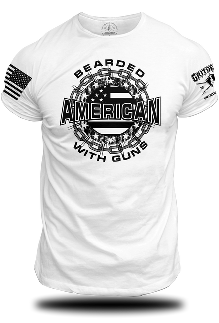 Bearded American W/ Guns - Tee | Grit Gear Apparel 