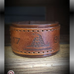 Leather Don't Tread On Me Men's Cuff | GRITGEAR Apparel