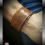 Leather Don't Tread On Me Men's Cuff | GRITGEAR Apparel