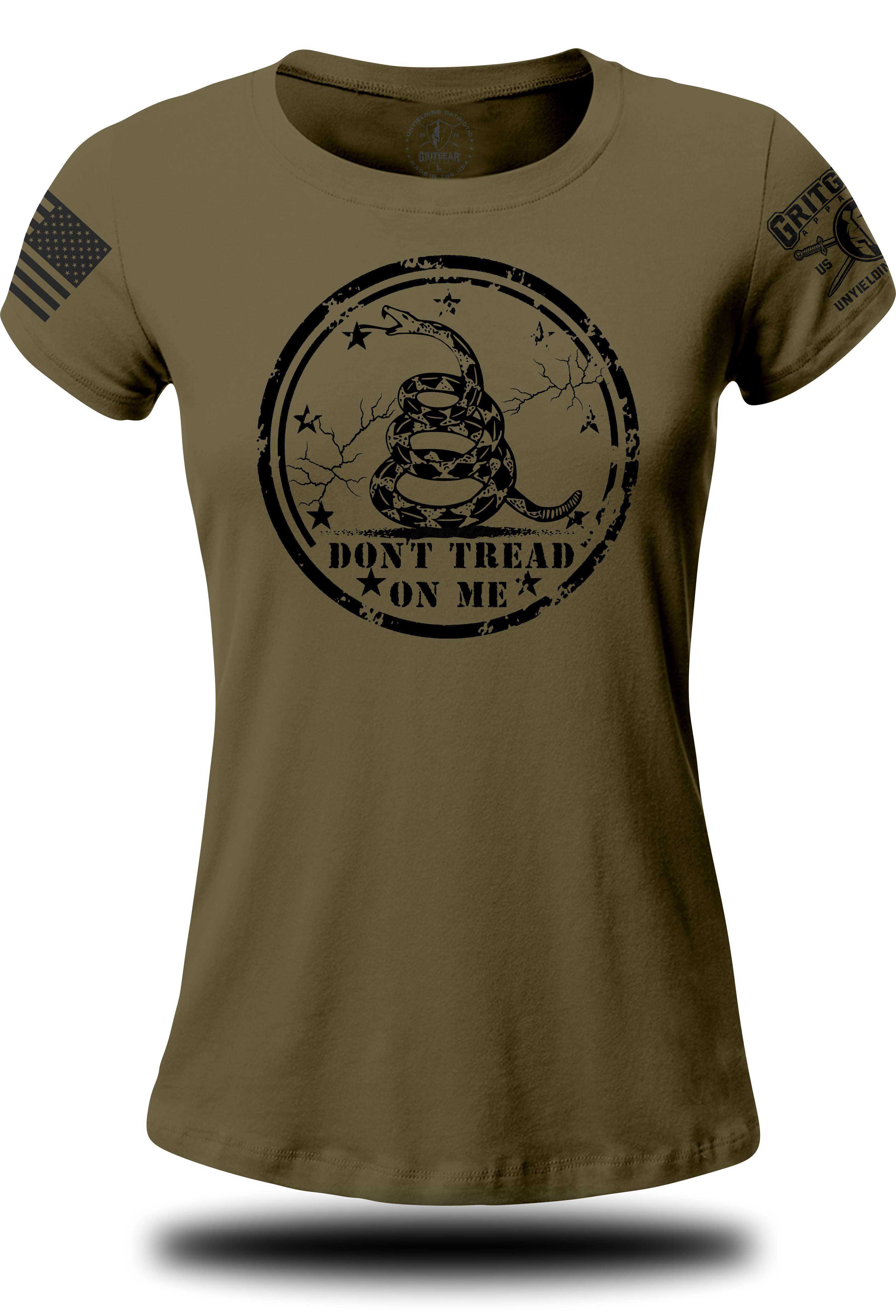 Don't Tread On Me Circle - Ladies Tee | Grit Gear Apparel