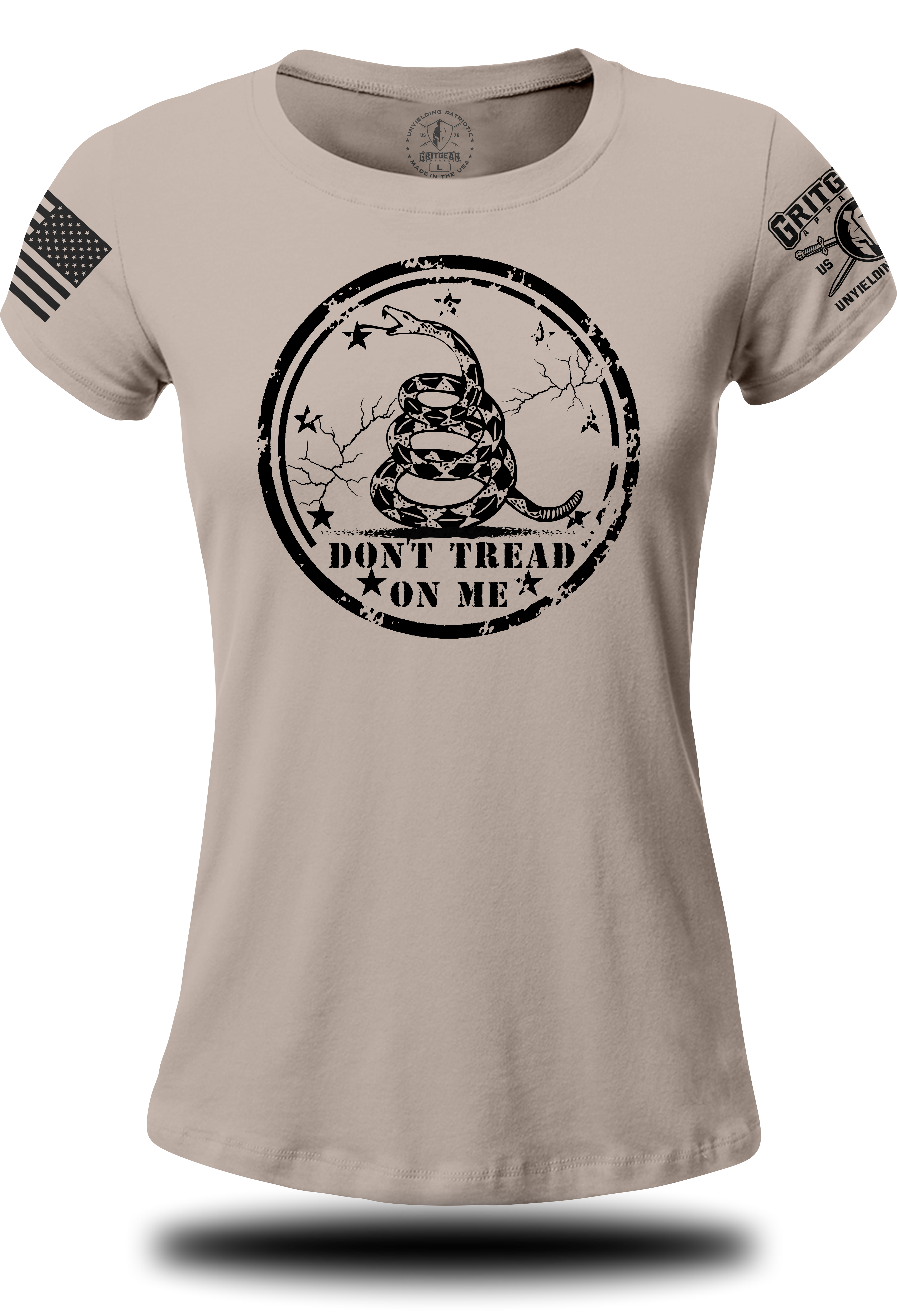 Don't Tread On Me Circle - Ladies Tee | Grit Gear Apparel
