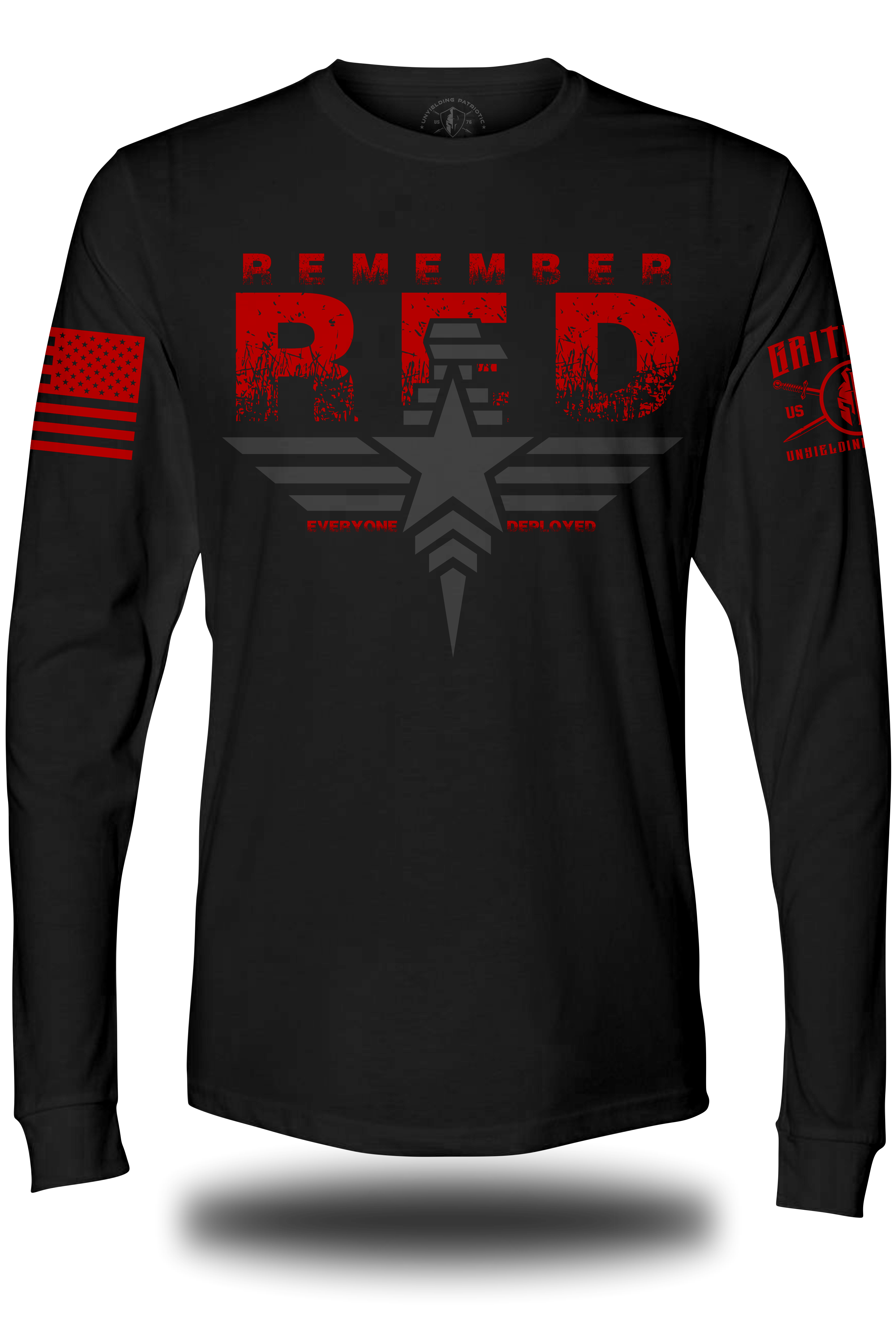 Eagle Star RED LS T-Shirt | Grit Gear Apparel ®
