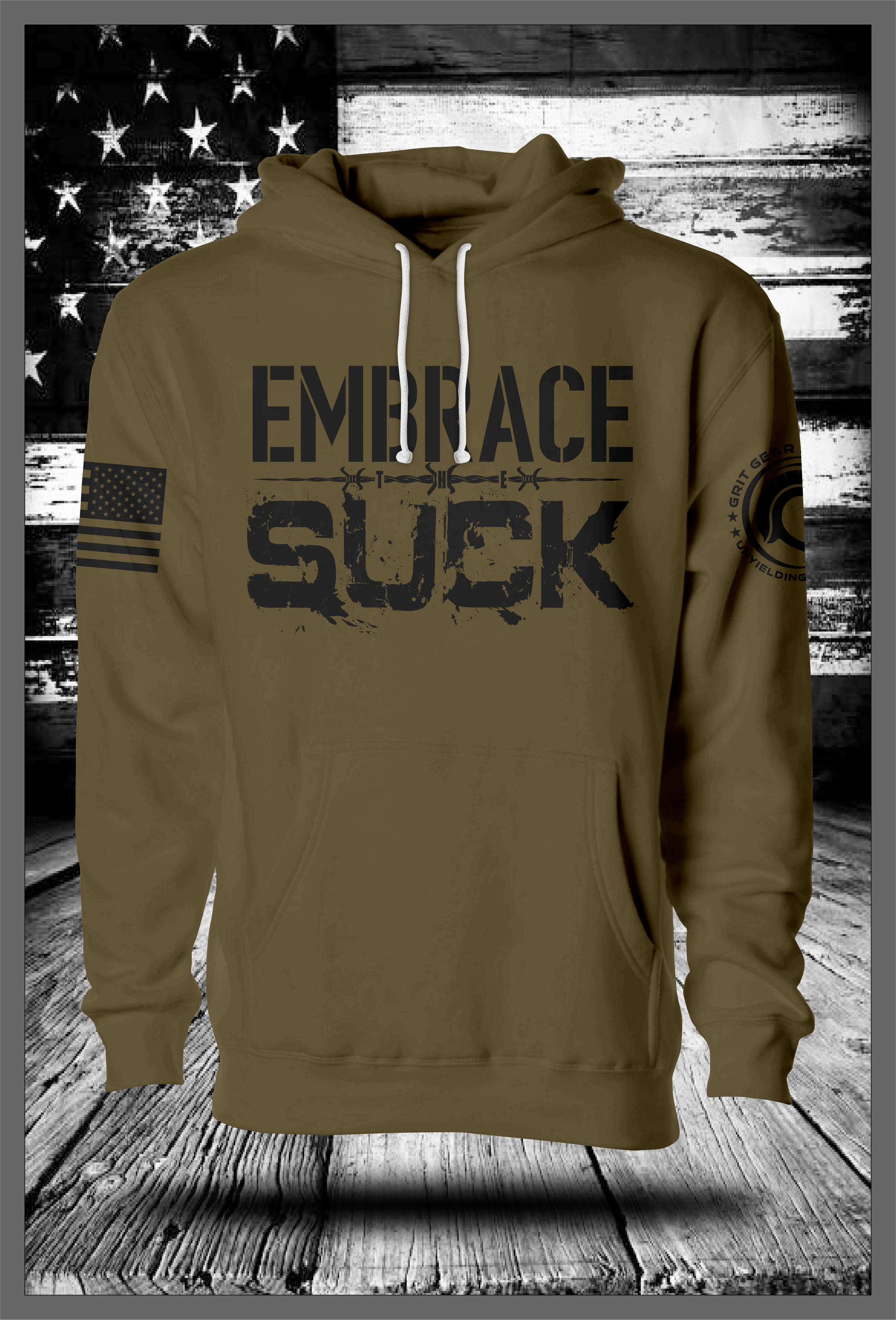 Embrace the Suck Barbwire Hoodie | Grit Gear Apparel ®