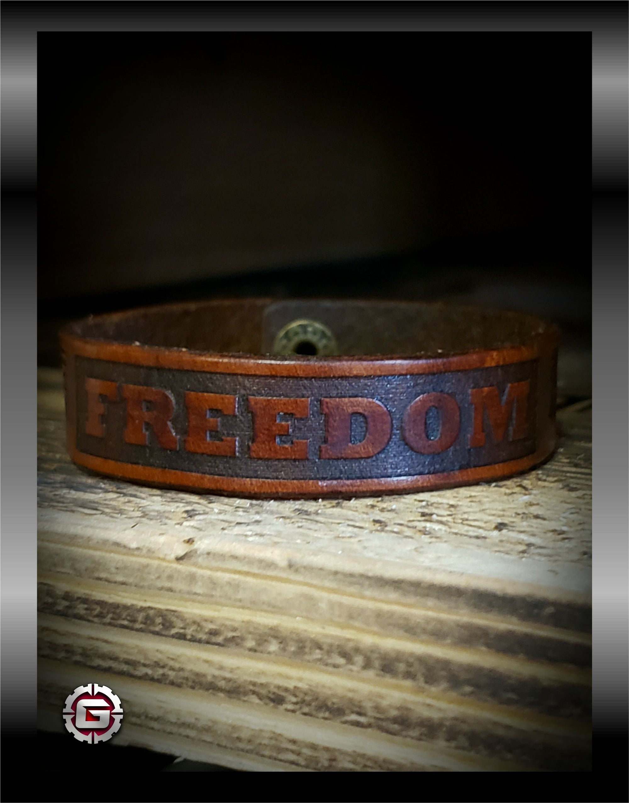 Leather FREEDOM Bracelet Cuff | GRITGEAR™ Apparel