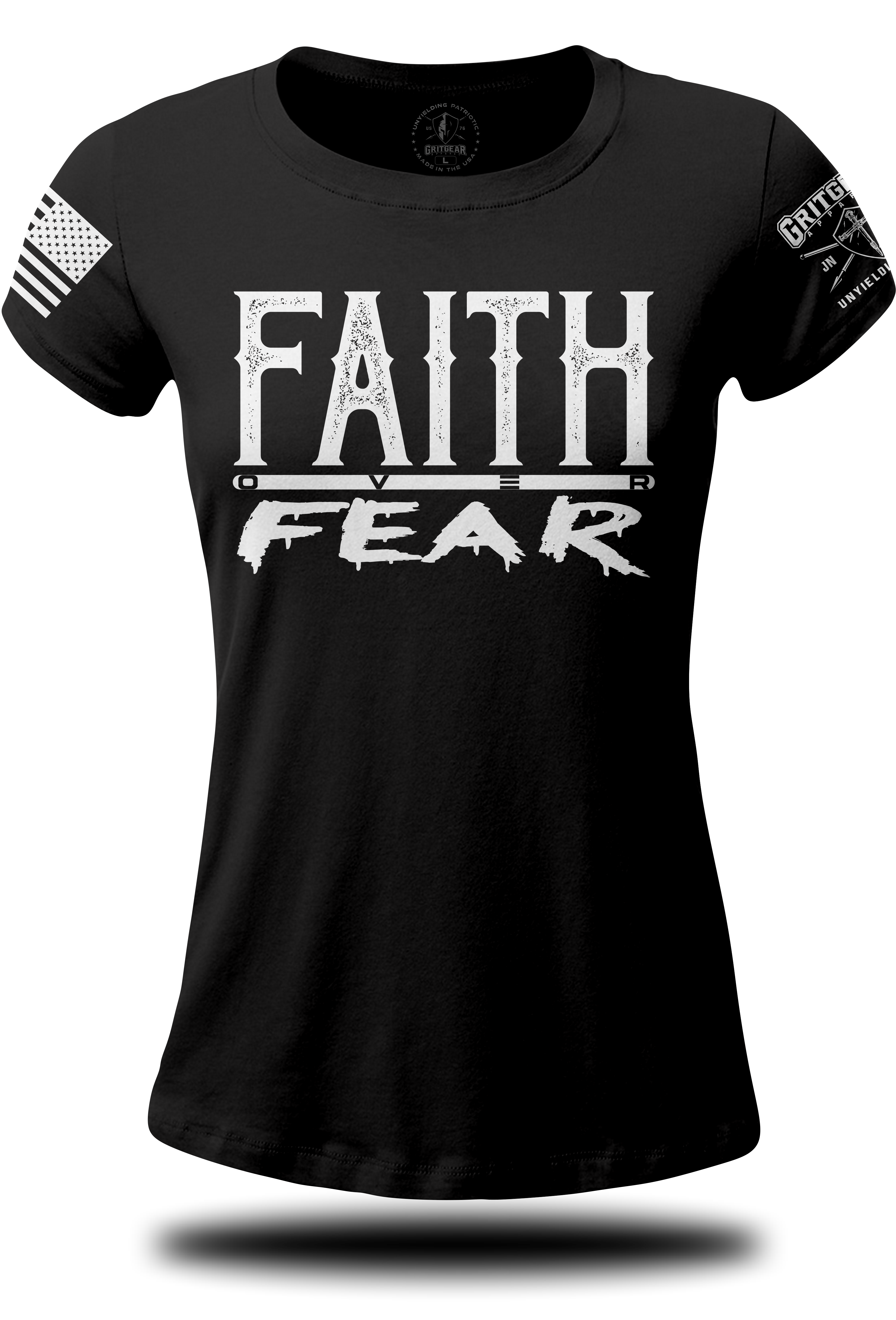 Faith over Fear Ladies T-shirt | Grit Gear Apparel