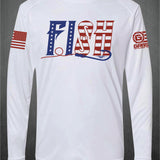 Ryan Weaver FISH Stars and Stripes LS Dry Fit | Grit Gear Apparel