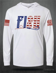 Ryan Weaver FISH Stars and Stripes LS Dry Fit | Grit Gear Apparel