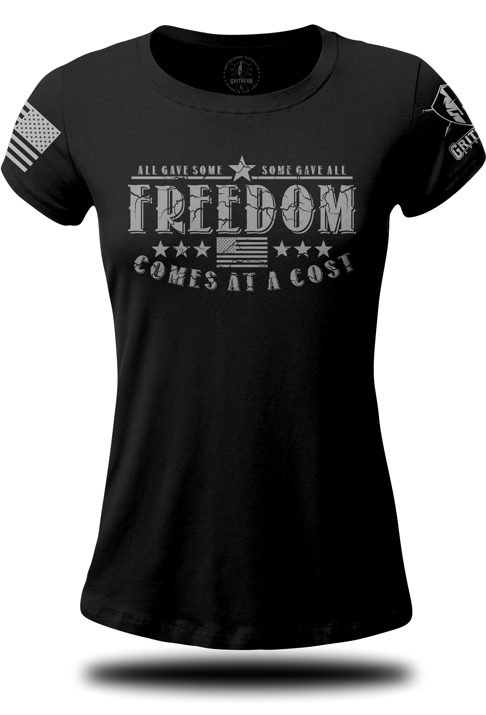 Freedom Comes At A Cost Ladies T-shirt | Grit Gear Apparel