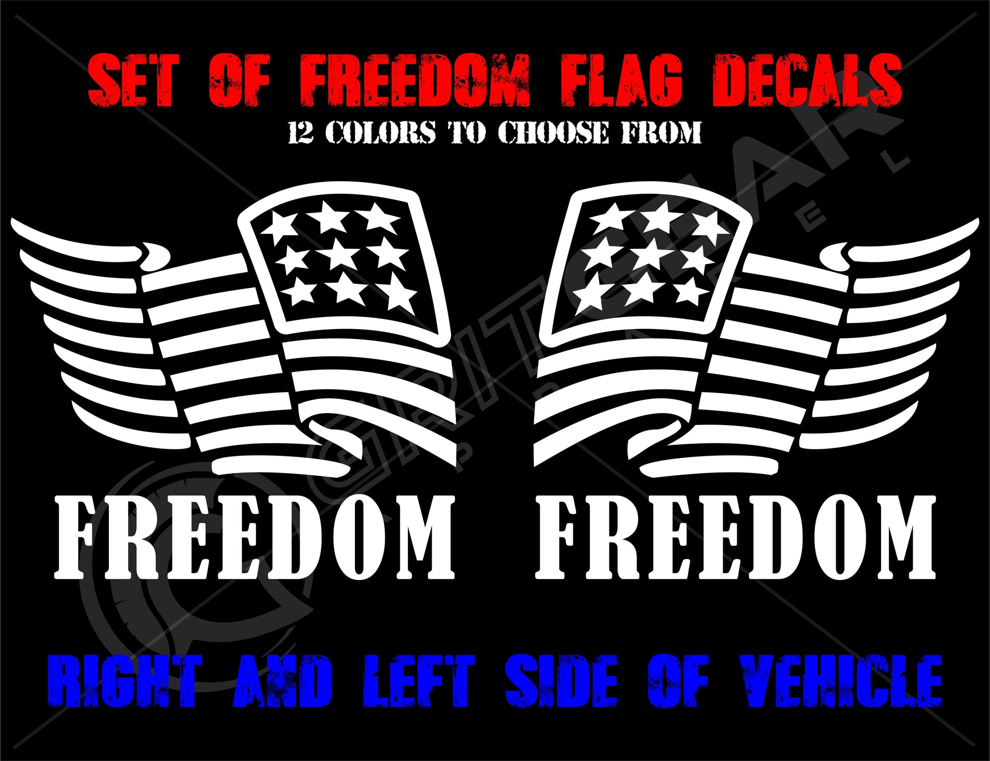 Freedom Flag Vinyl Decal | Grit Gear Apparel ®