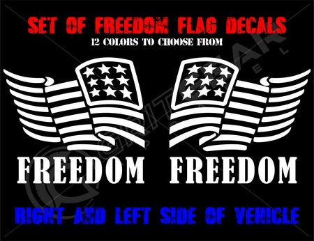 Freedom Flag Vinyl Decal | Grit Gear Apparel ®