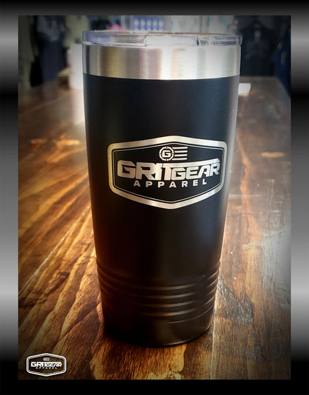 Laser Engraved GRITGEAR 20oz Tumbler | GRITGEAR™ Apparel