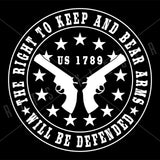 Right To Bear Arms Defender Vinyl Decal 2nd Amendment | Grit Style Gear