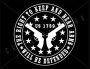 Right To Bear Arms Defender Vinyl Decal 2nd Amendment | Grit Style Gear