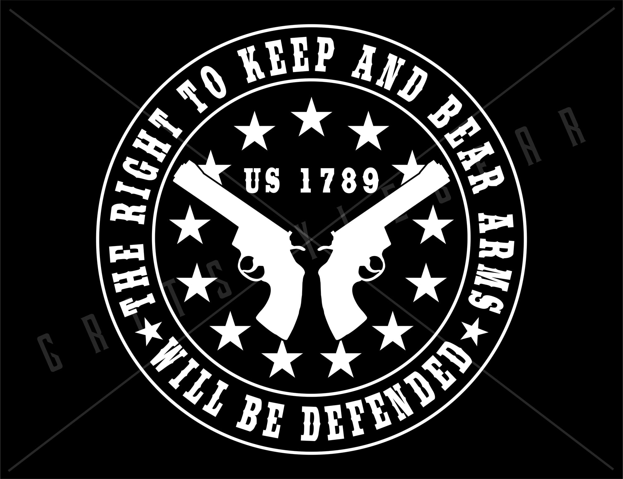 Right To Bear Arms Defender Vinyl Decal 2nd Amendment | Grit Style Gear