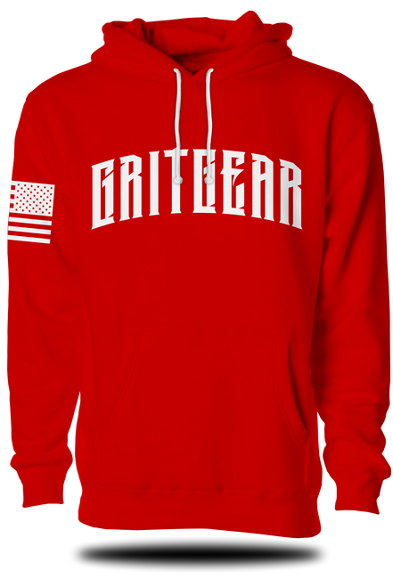 GRITGEAR Basic Red Hoodie | Grit Gear Apparel ®