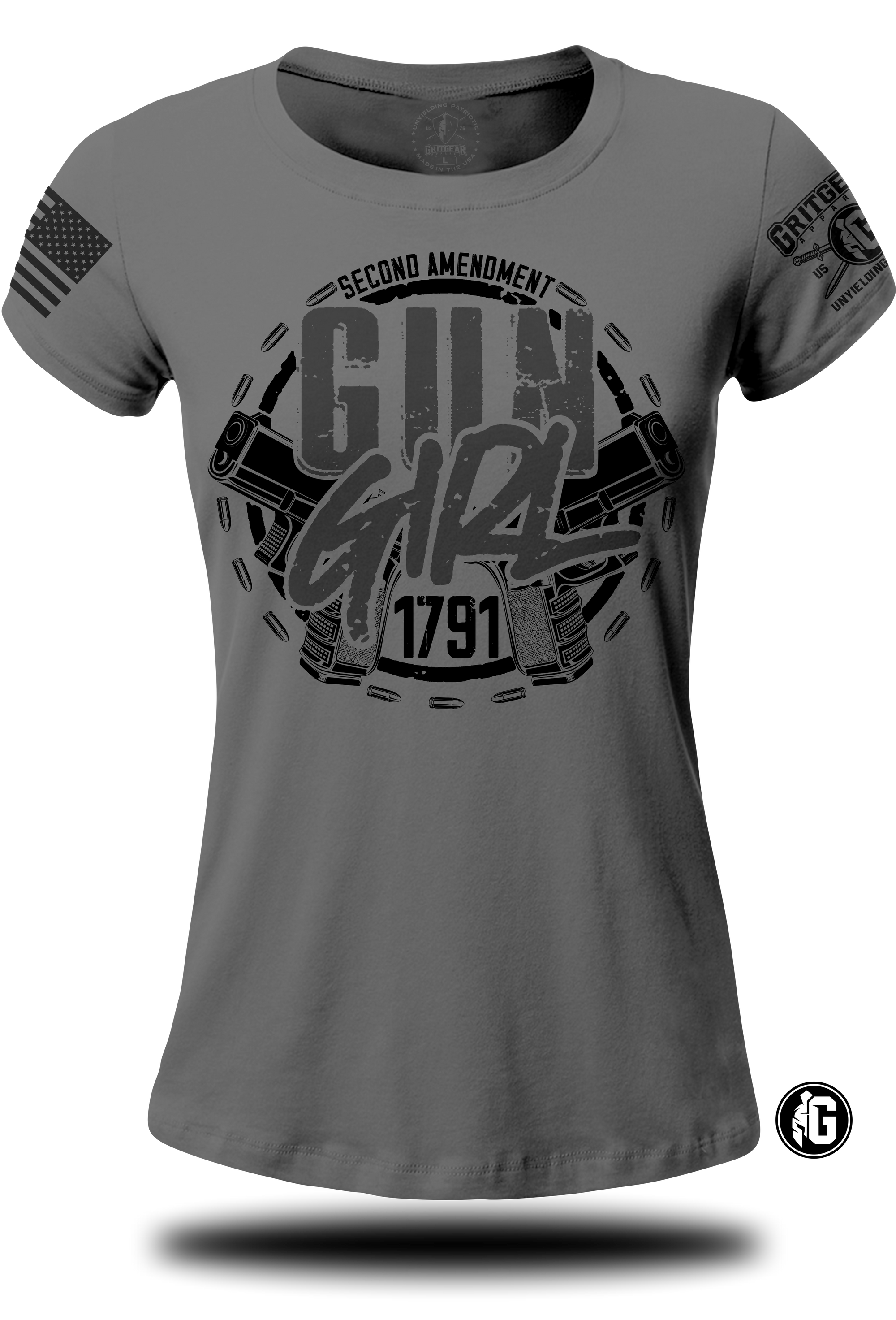 Gun Girl 2nd Amendment Ladies T-shirt | Grit Gear Apparel