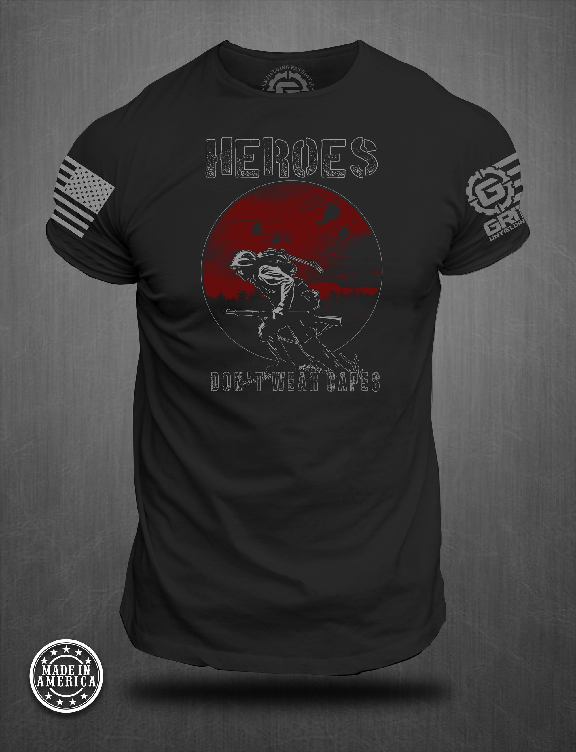 Heroes Don't Wear Capes T-shirt | Grit Gear Apparel
