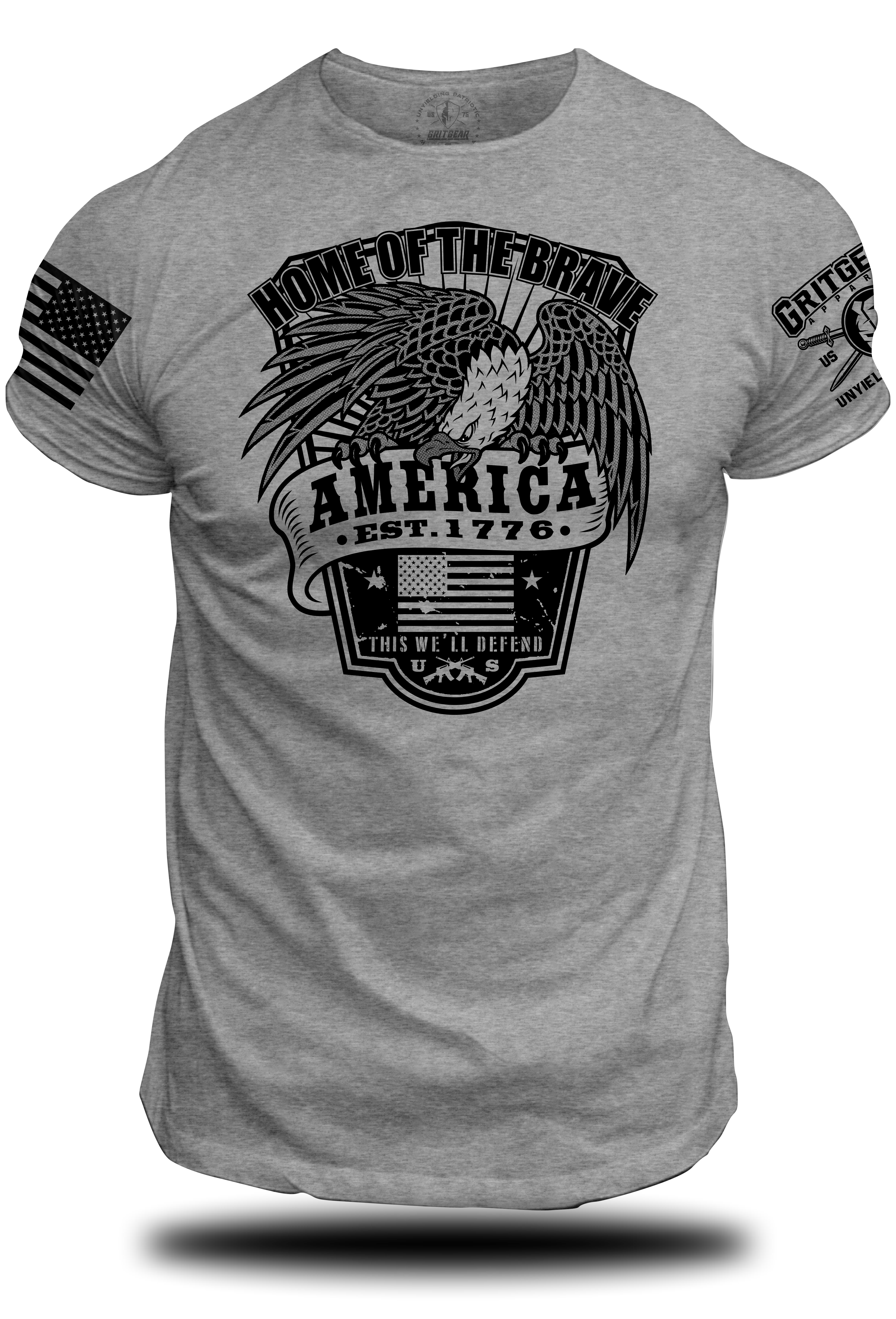 Home of the Brave Eagle Tee | Grit Gear Apparel