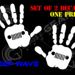Set of 2 Jeep Wave Decals | Grit Gear Apparel ®
