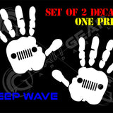 Set of 2 Jeep Wave Decals | Grit Gear Apparel ®