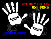 Set of 2 Jeep Wave Decals | Grit Gear Apparel ®