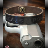 Leather Jesus Strong Bracelet Cuff | GRITGEAR Apparel