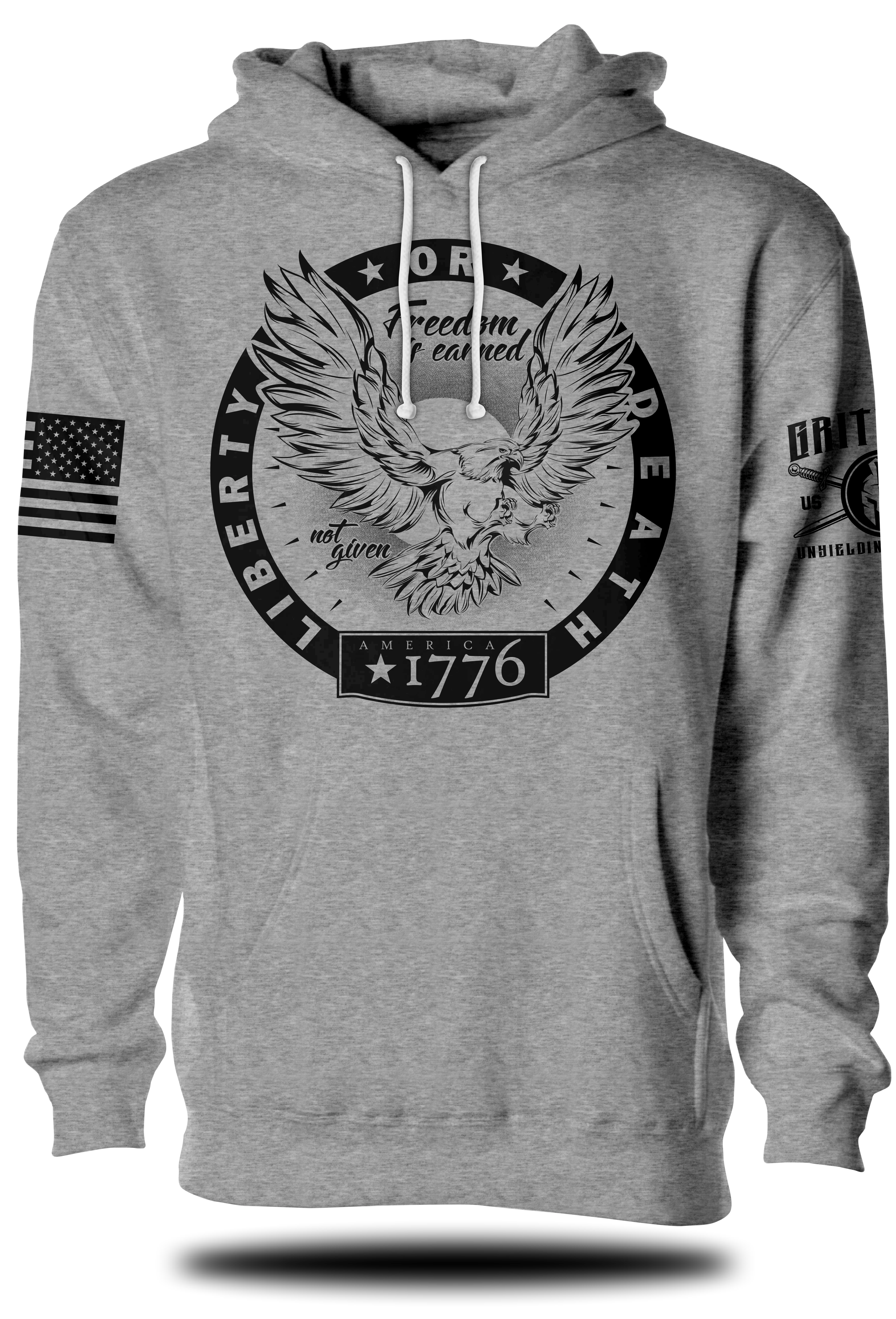 Liberty or Death Eagle Hoodie | Grit Gear Apparel ®
