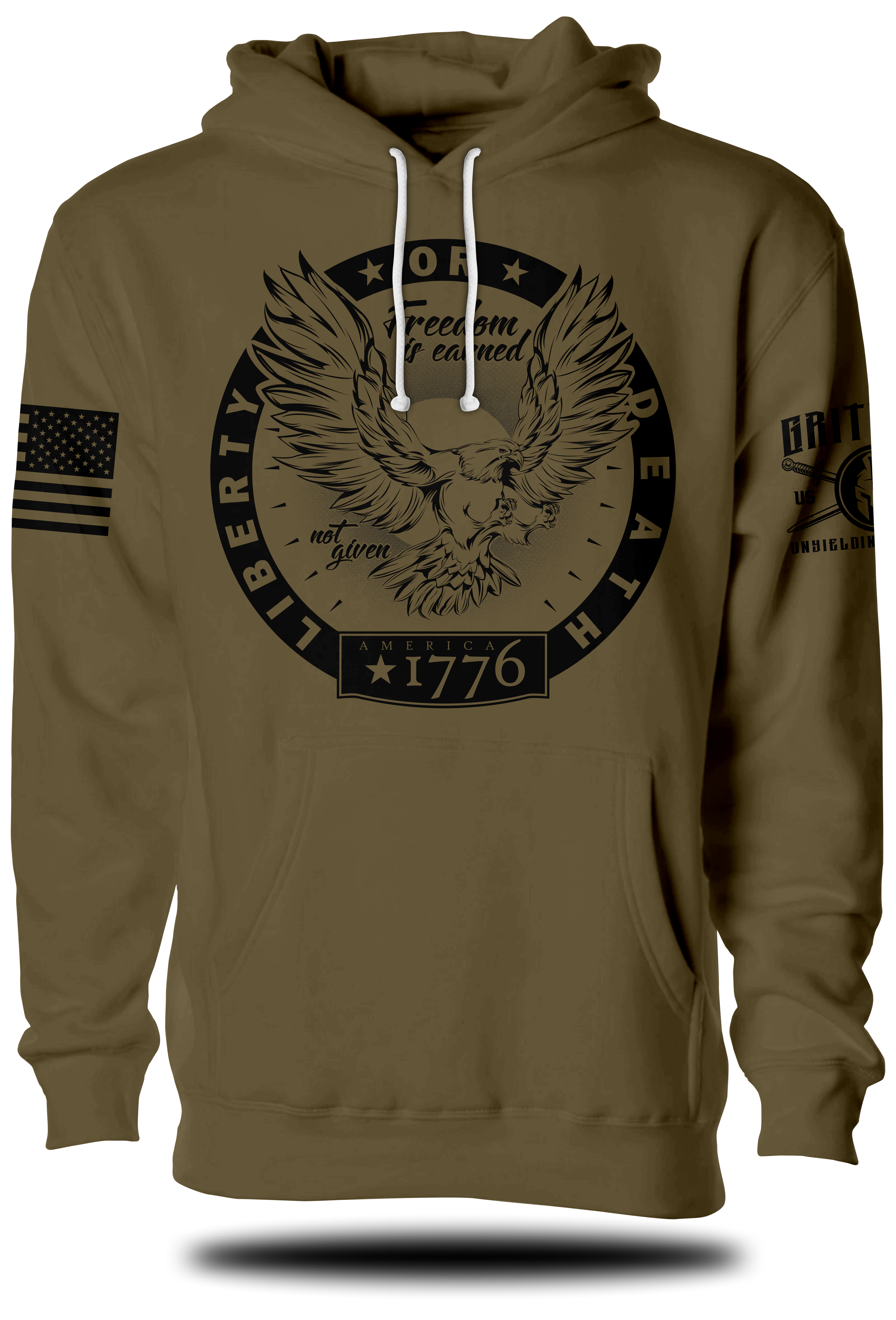 Liberty or Death Eagle Hoodie | Grit Gear Apparel ®