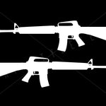 M 16 Riffle Die Cut Vinyl Decals | Grit Style Gear