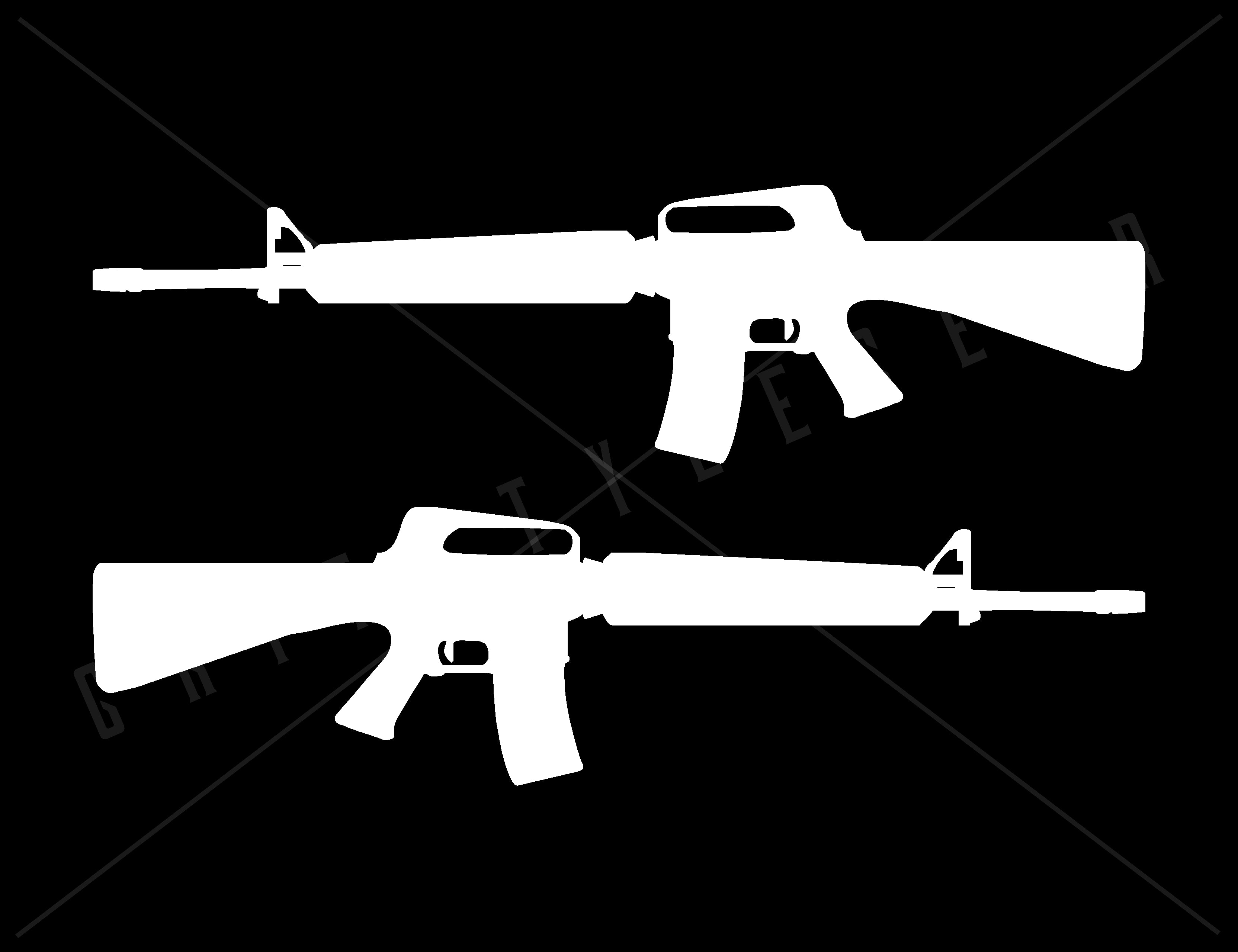 M 16 Riffle Die Cut Vinyl Decals | Grit Style Gear