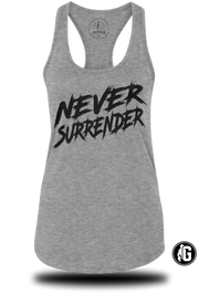 Never Surrender Ladies RacerBack Tank