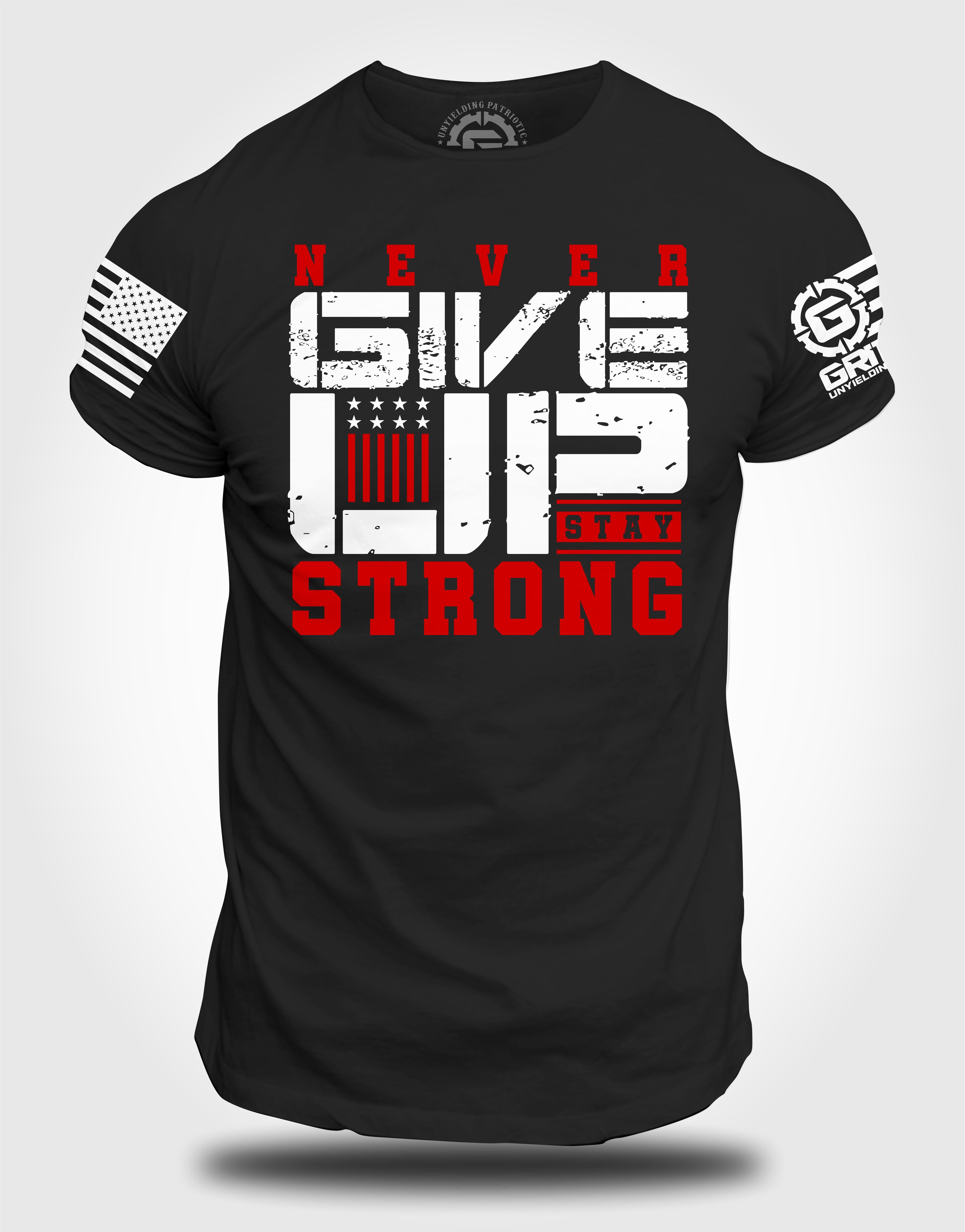 Men's T-shirt - Never Give Up Stay Strong | Grit Gear Apparel