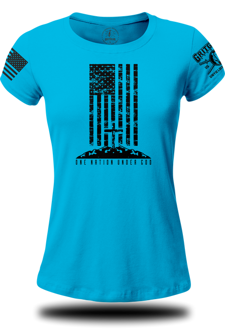 One Nation Under God - Ladies Tee | Grit Gear Apparel