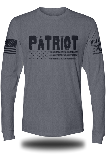 Patriot Distress Flag Long Sleeve Tee | Grit Gear Apparel