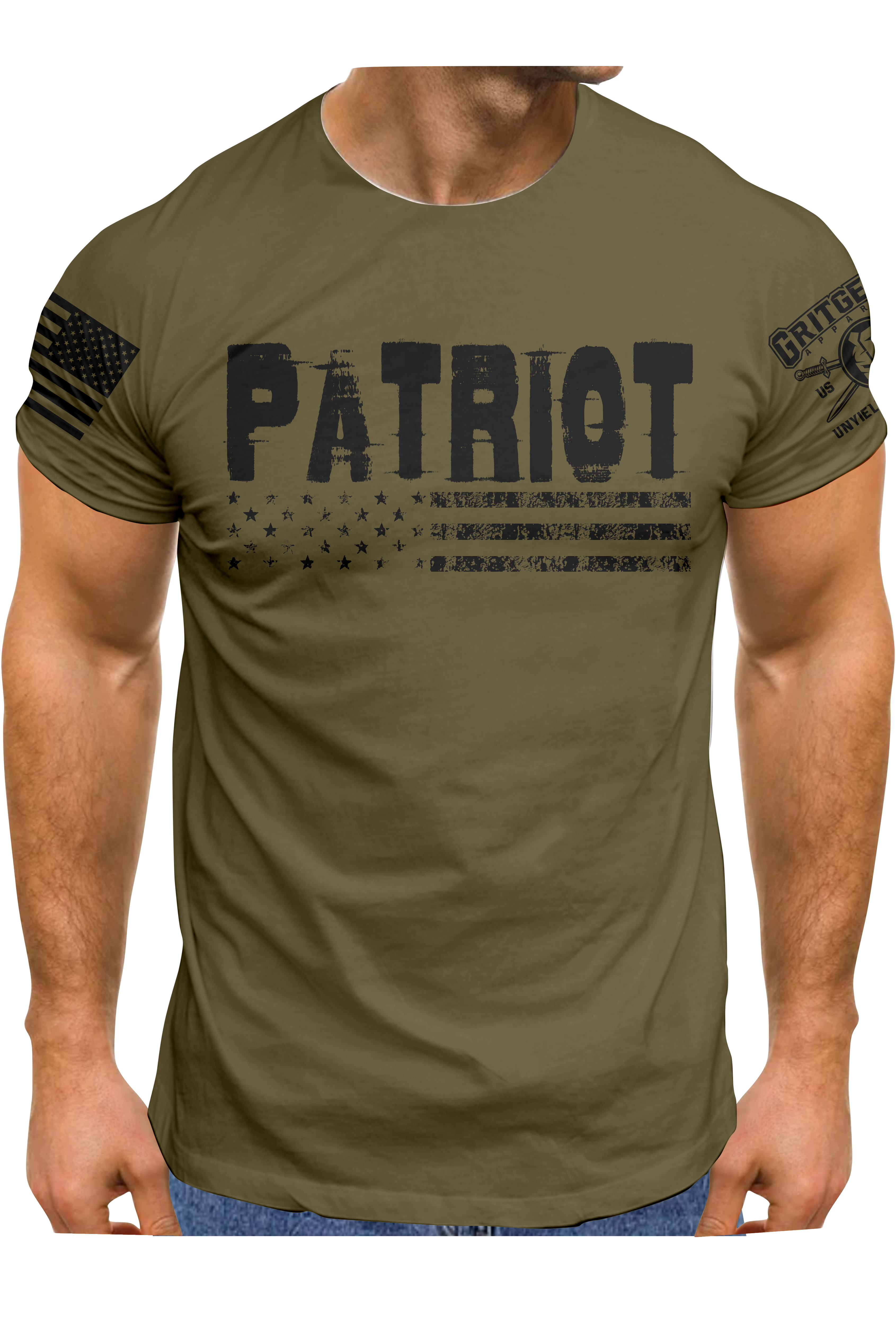 Patriot Distress Flag Tee | Grit Gear Apparel