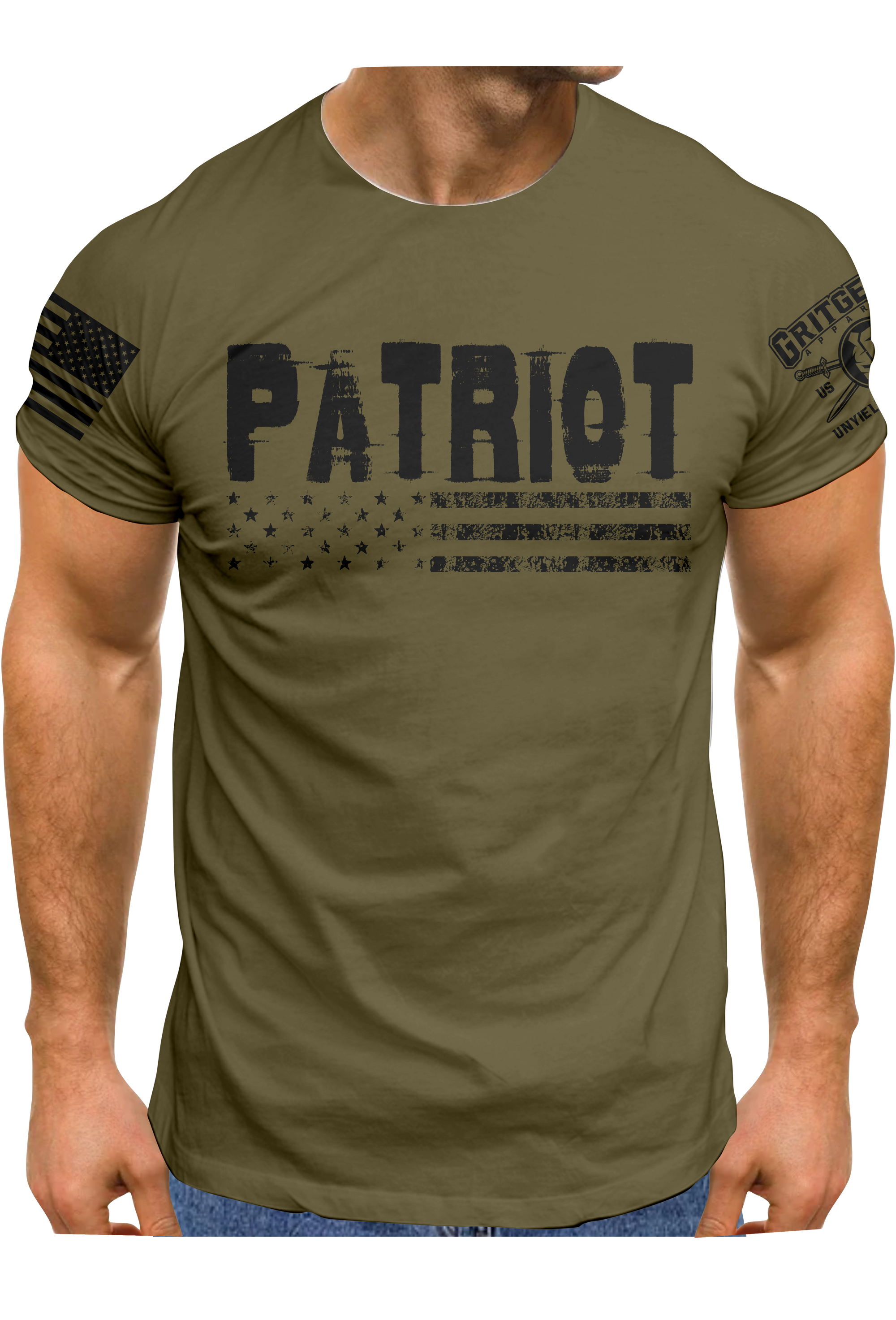 Patriot Distress Flag Tee | Grit Gear Apparel