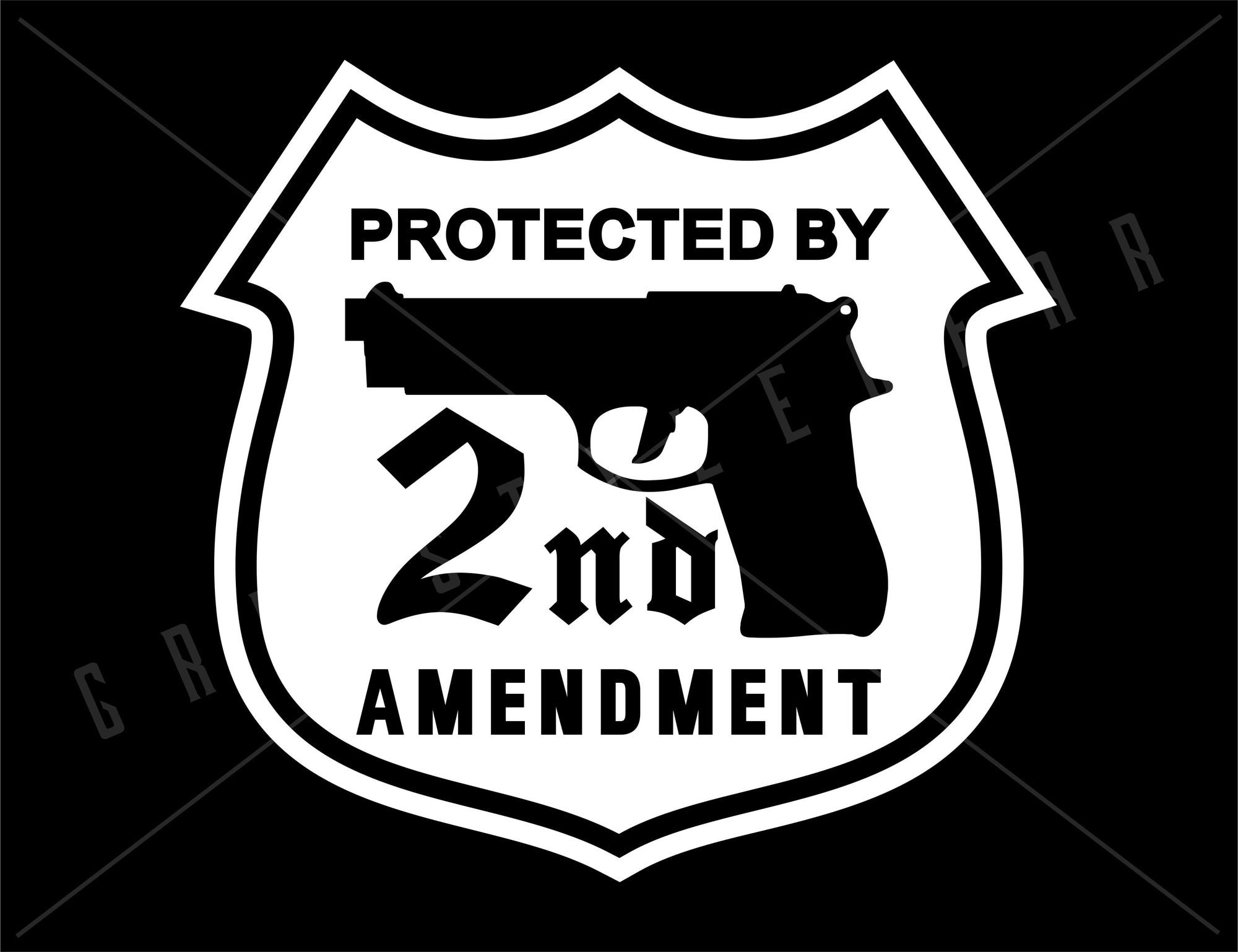 Protected By 2nd Amendment Vinyl Decal | Grit Style Gear