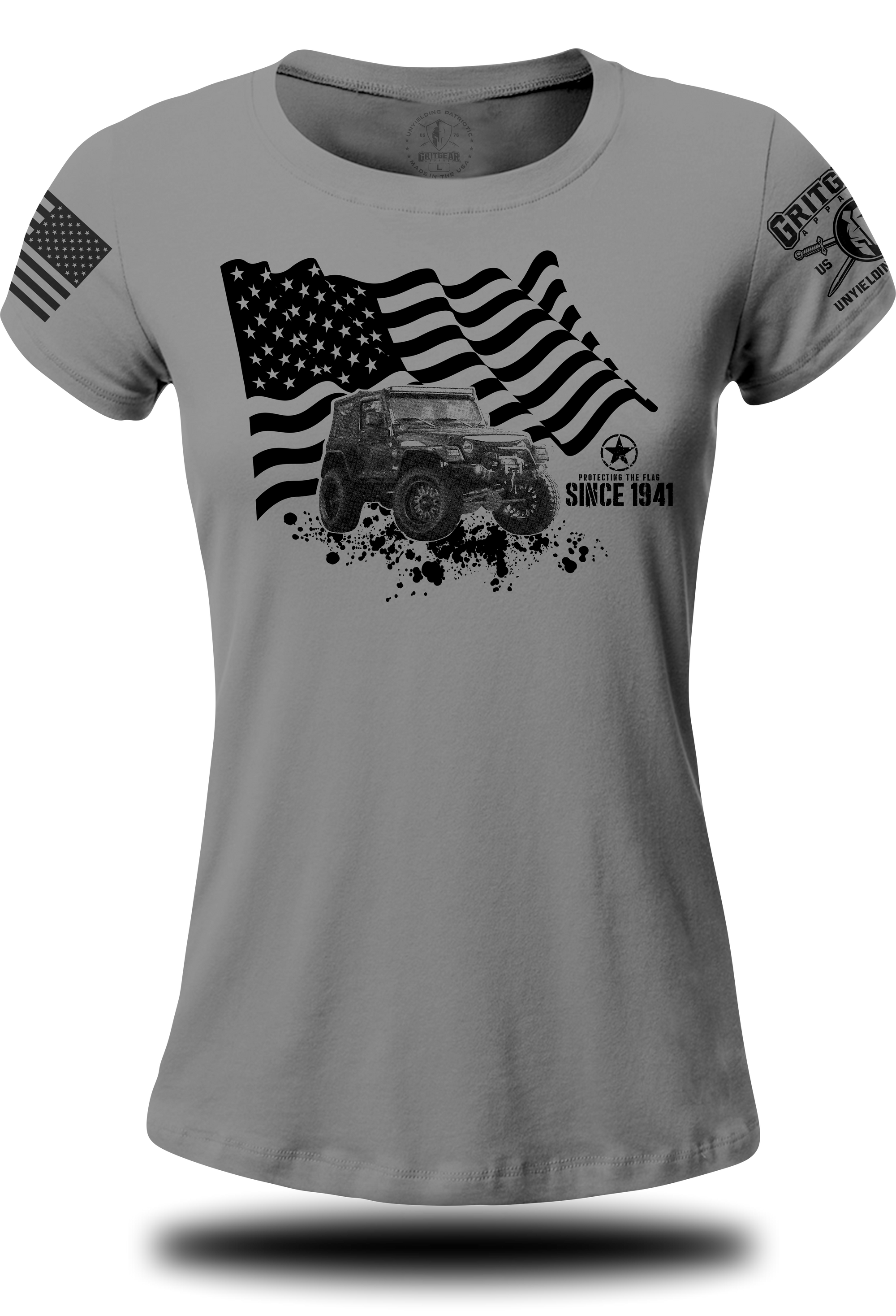 Protecting The Flag Ladies T-Shirt | Grit Gear Apparel
