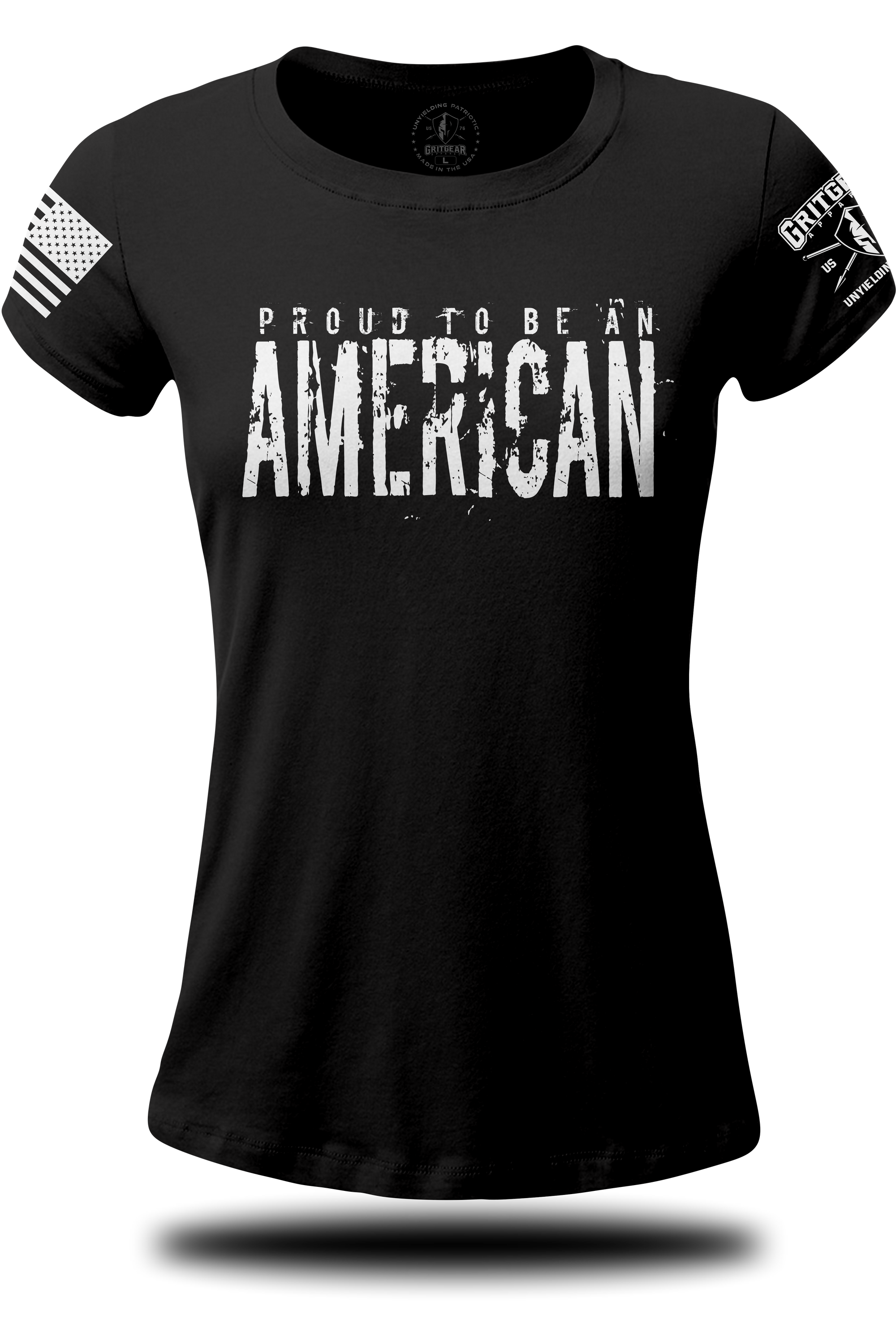 Proud to be an AMERICAN Ladies T-shirt | Grit Gear Apparel ®