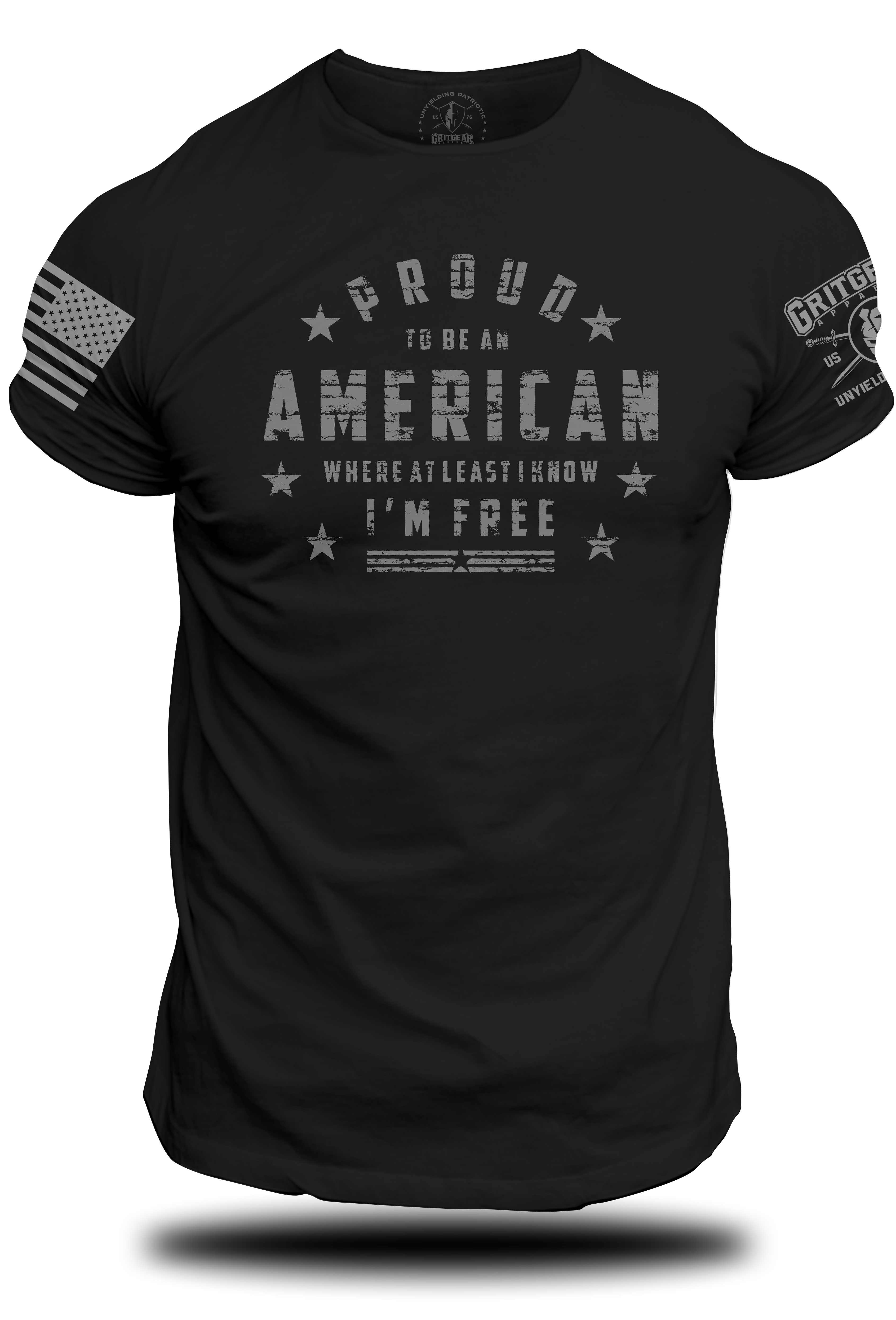 Proud American I'm Free - Tee | Grit Gear Apparel