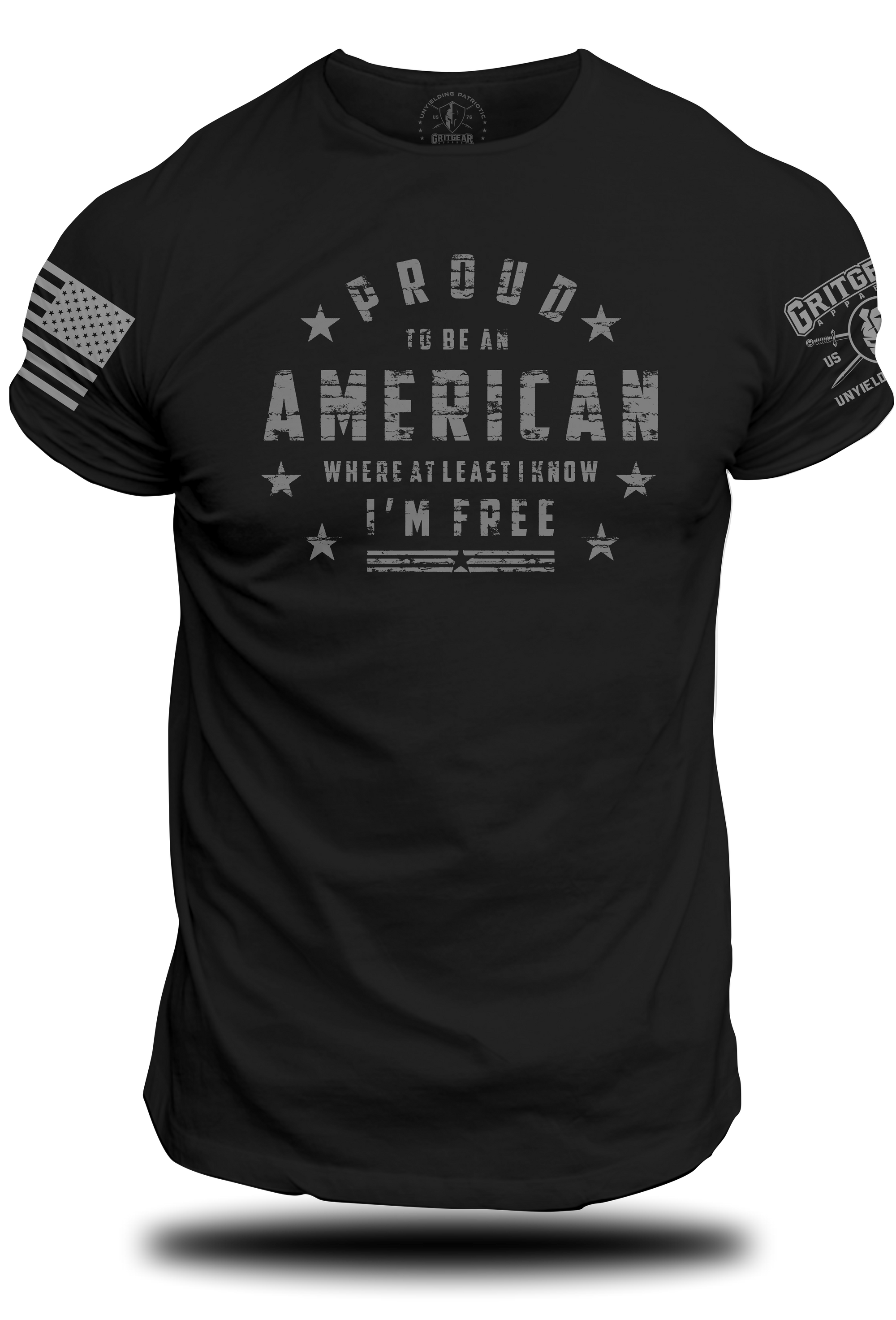 Proud American I'm Free - Tee | Grit Gear Apparel
