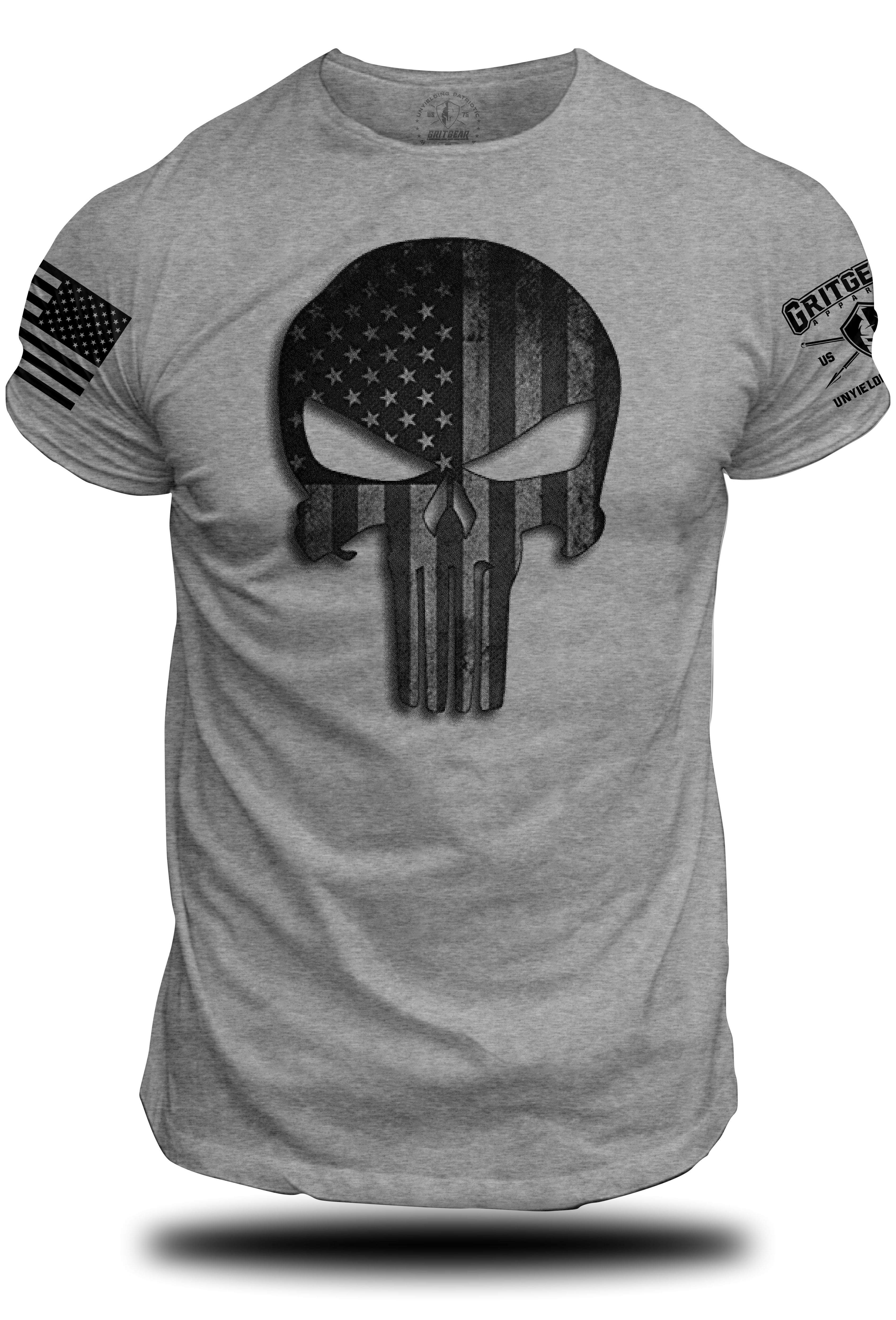 Punisher Stars and Stripes Tee | Grit Gear Apparel