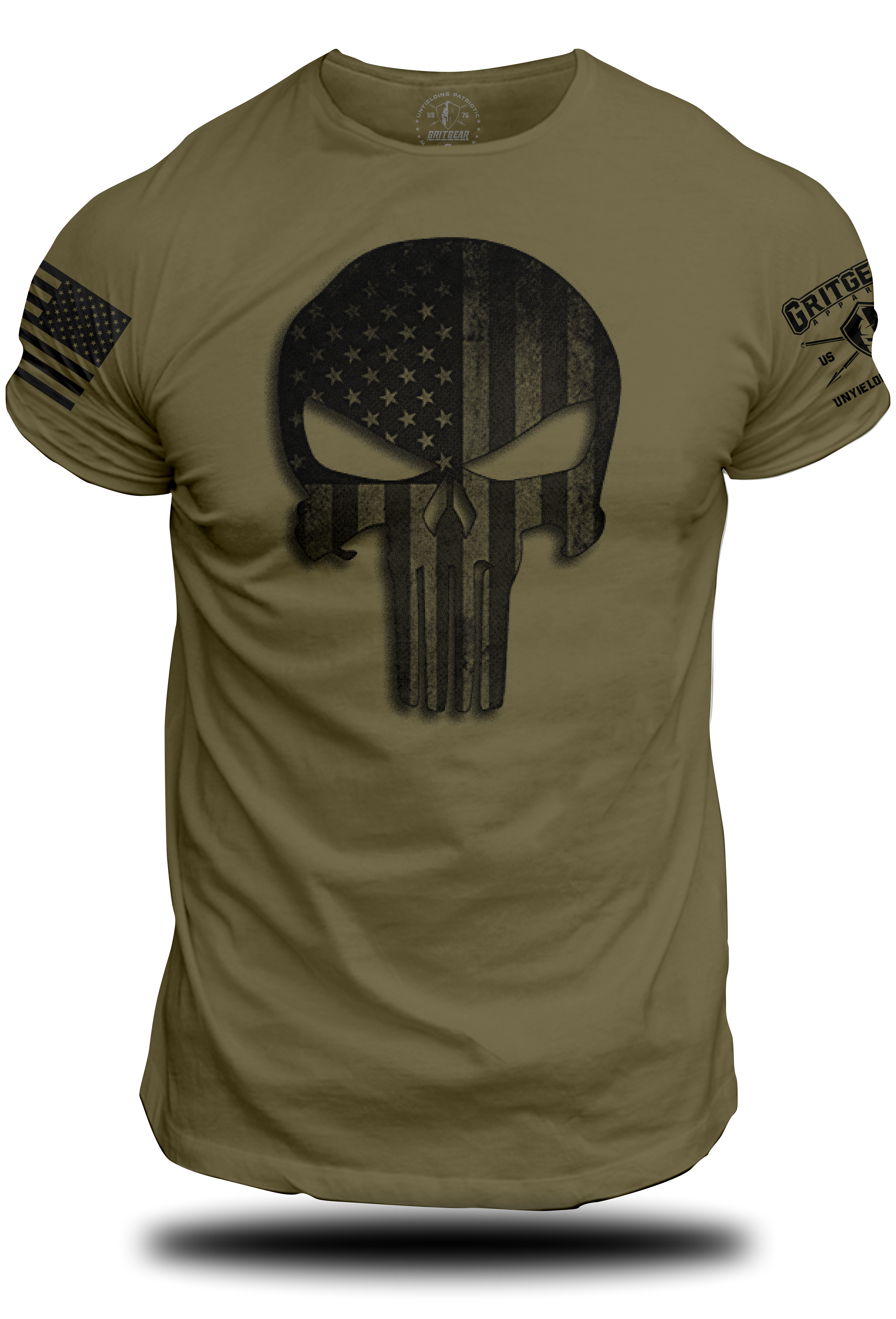 Punisher Stars and Stripes Tee | Grit Gear Apparel