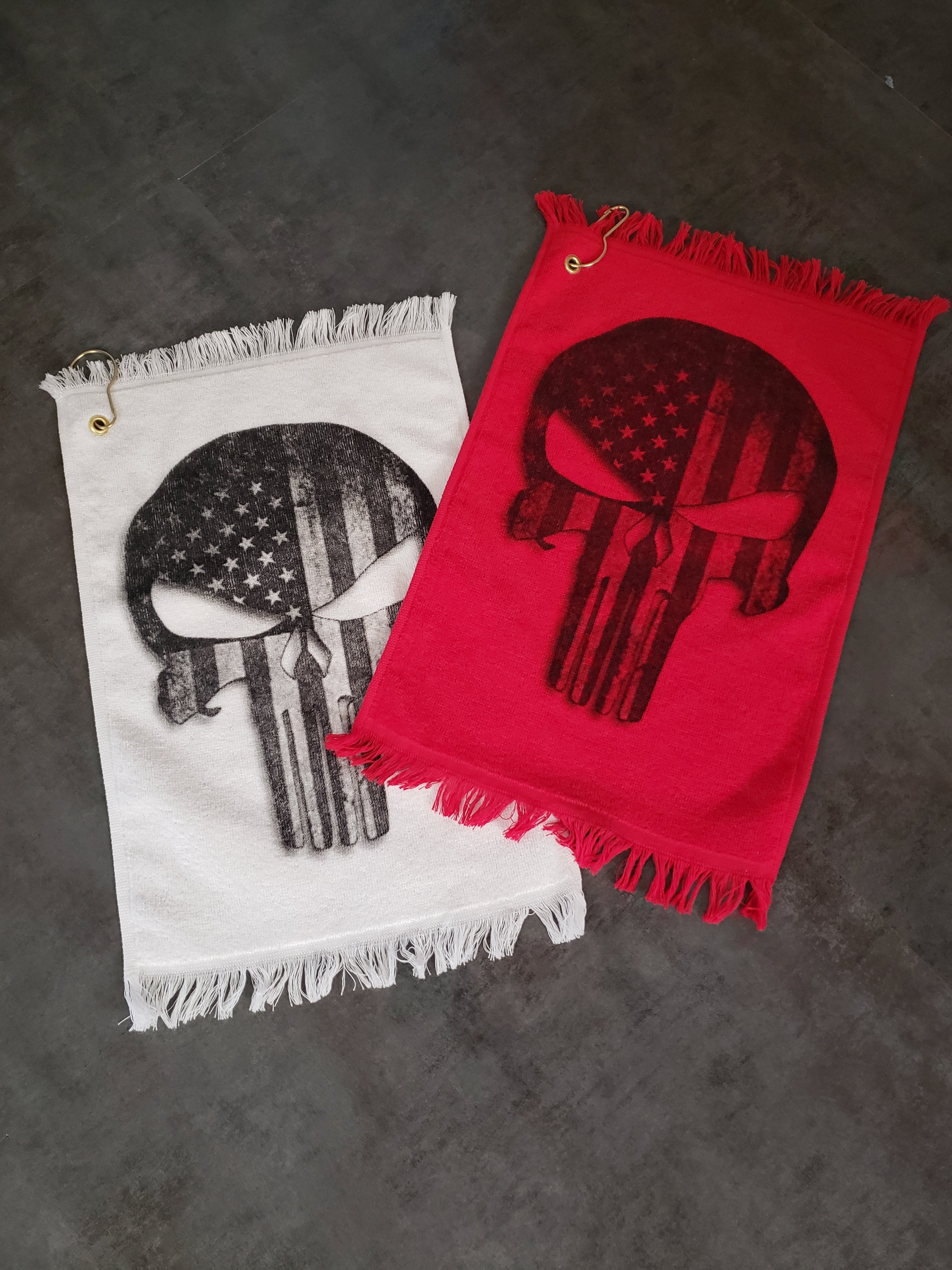 Punisher Stars and Stripes Hanging Towel | Grit Gear Apparel