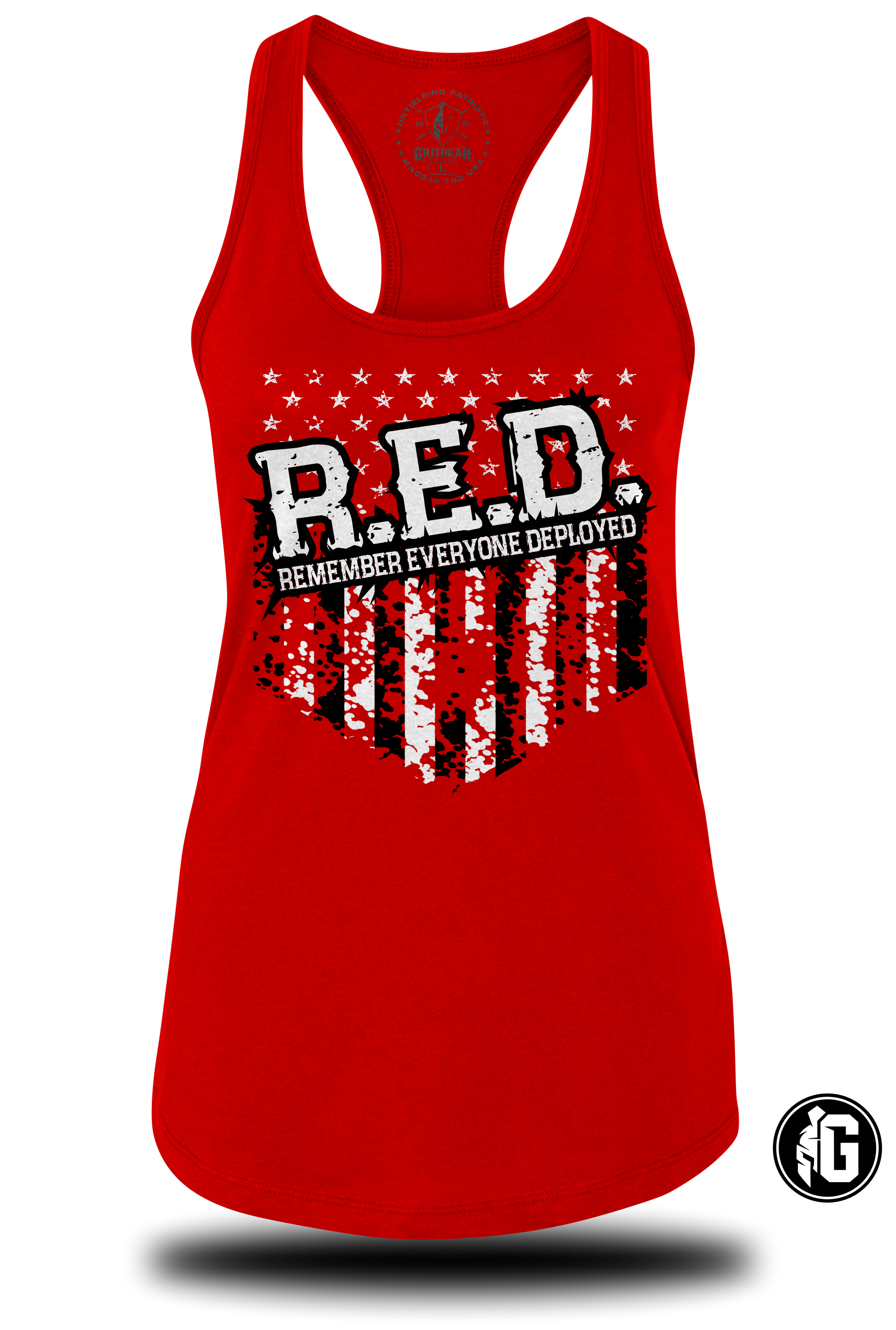 RED1 Ladies RacerBack Tank | Grit Gear Apparel ®