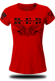 RED Support Troops Ladies Tee | Grit Gear Apparel ®