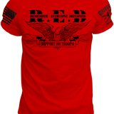 RED - Eagle Support Our Troops Tee | Grit Gear Apparel® 