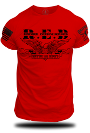 RED - Eagle Support Our Troops Tee | Grit Gear Apparel® 