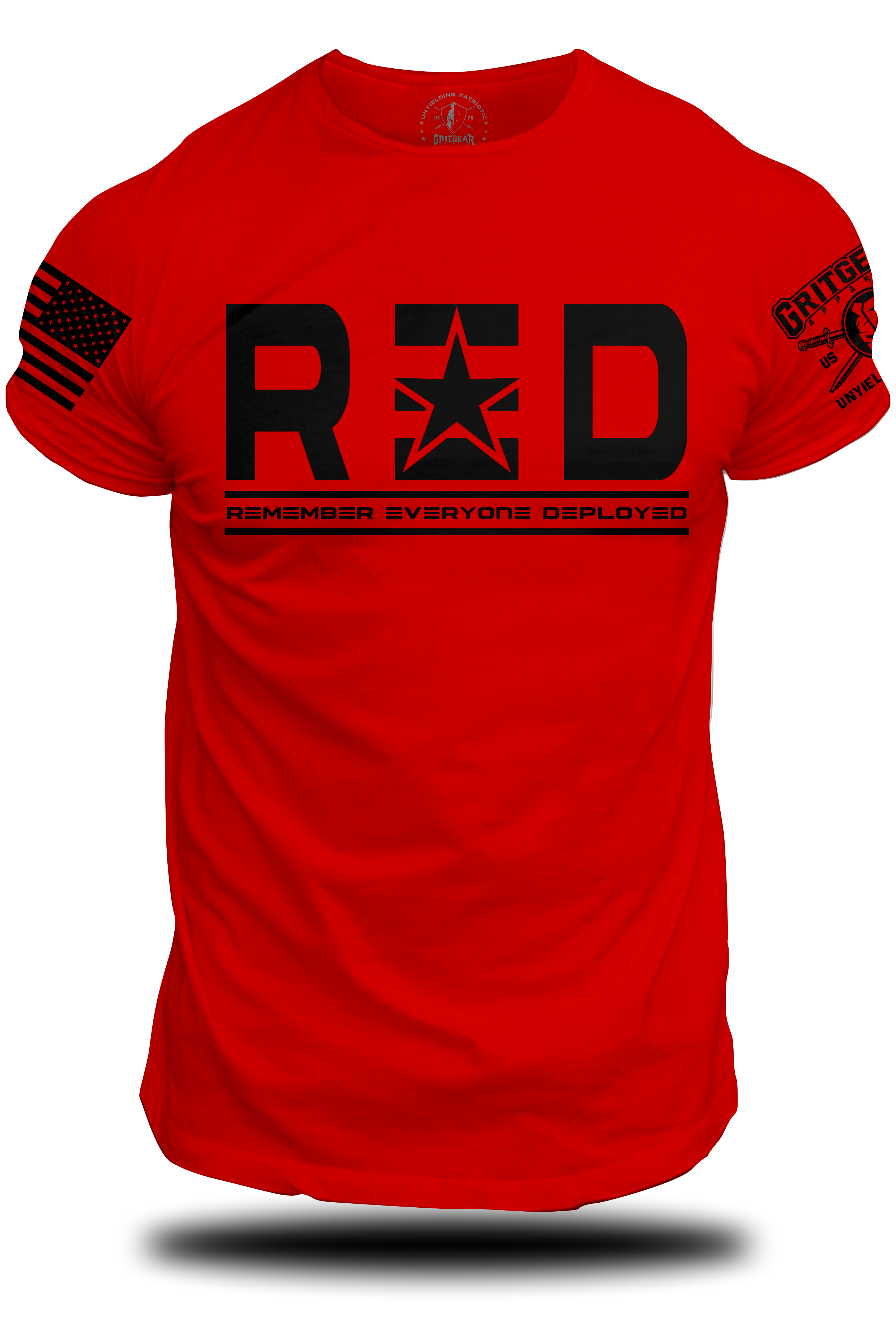 RED - Star T-shirt  | Grit Gear Apparel®